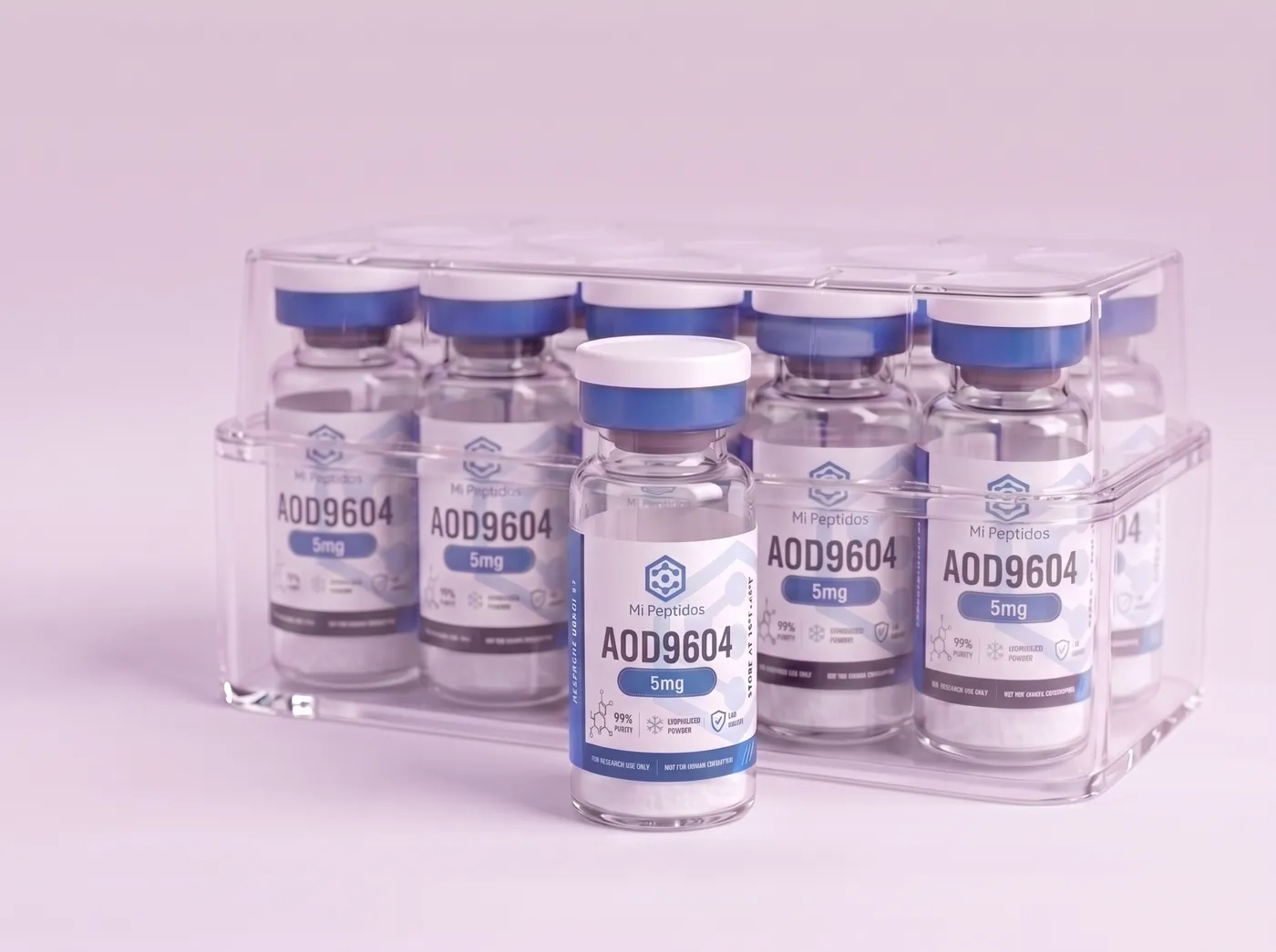 AOD9604 5 mg, caja de 10 viales