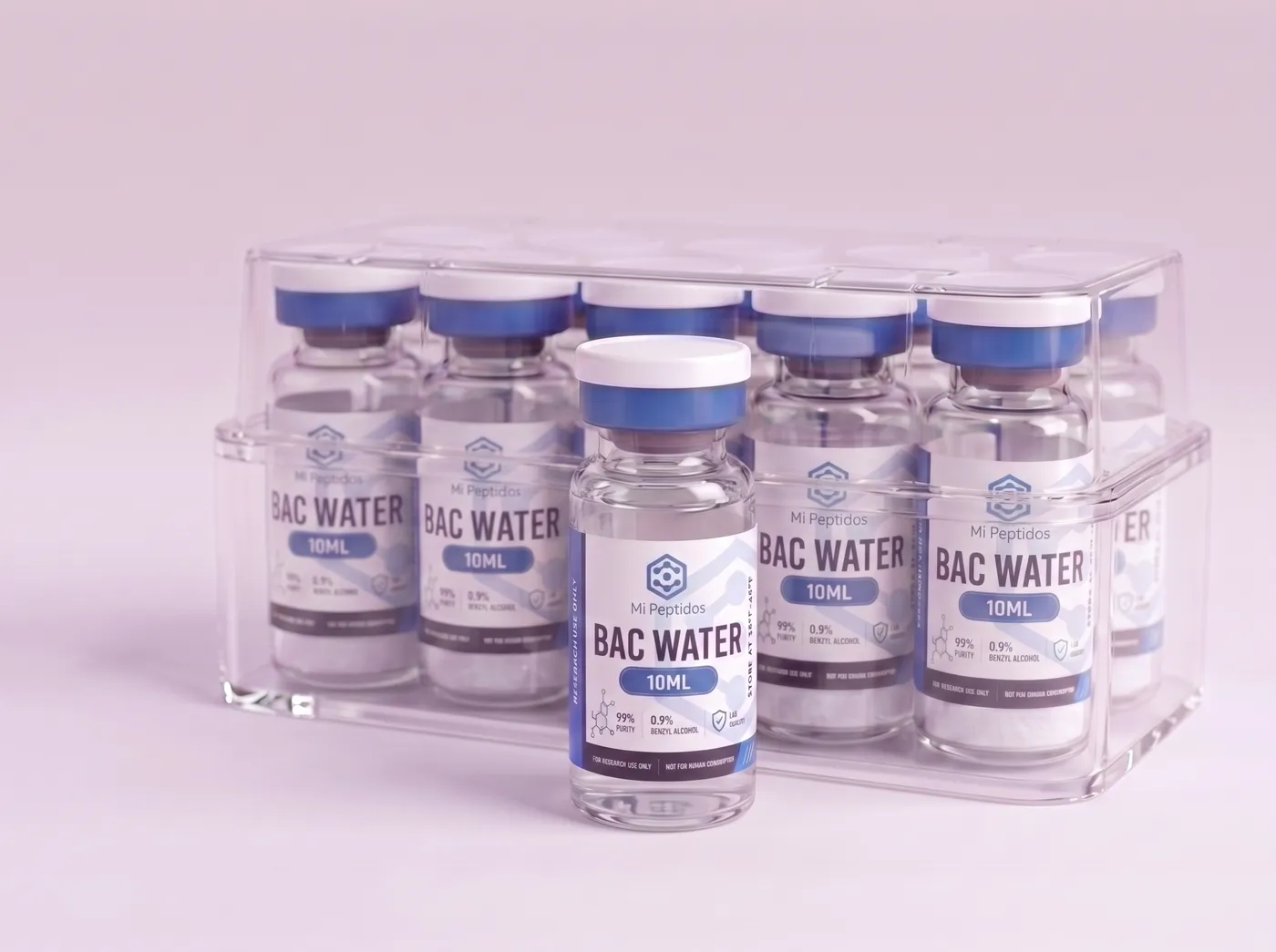 BAC Water 10 ml, caja de 10 viales