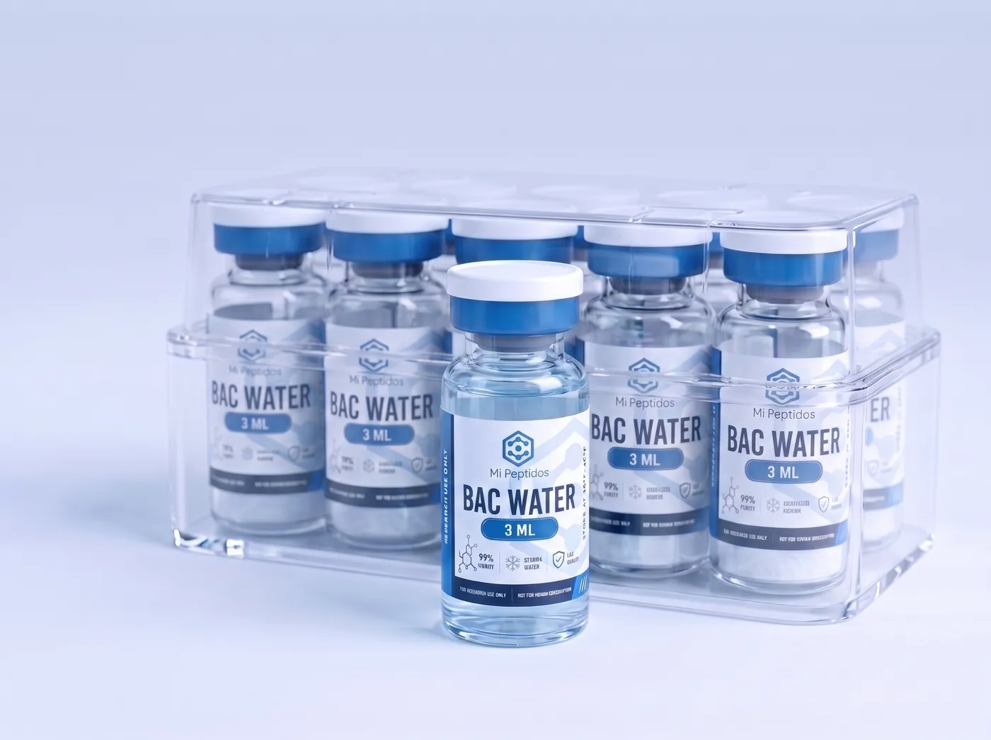 BAC Water 3 ml, caja de 10 viales
