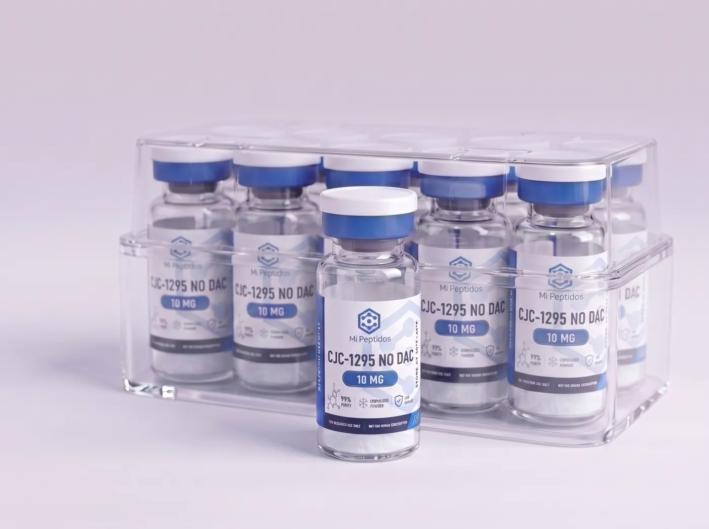 CJC-1295 sin DAC 10 mg, caja de 10 viales