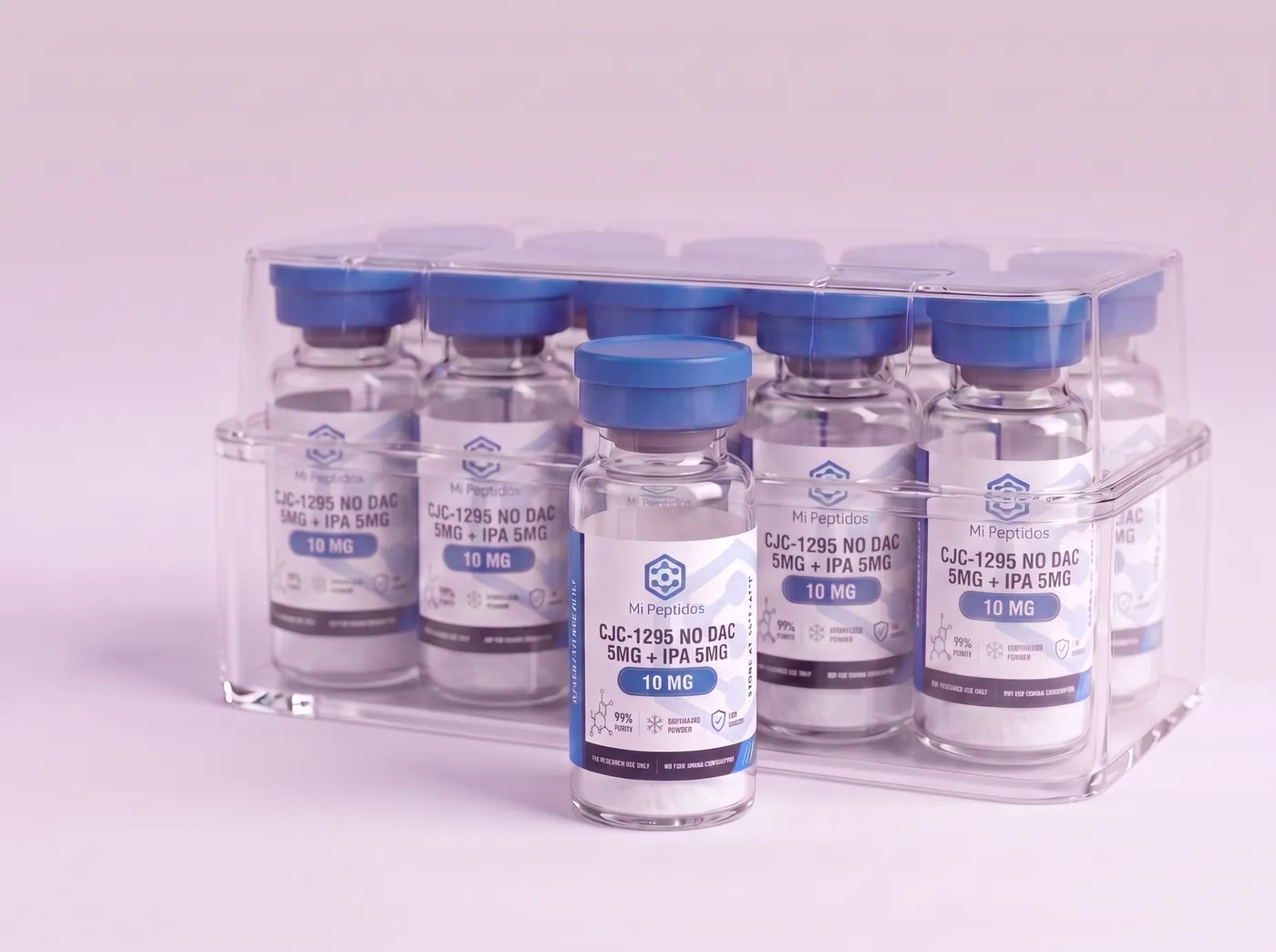 CJC-1295 + Ipamorelin 10 mg, caja de 10 viales