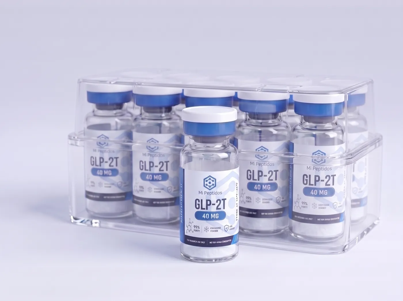 GLP-2T 40 mg, caja de 10 viales