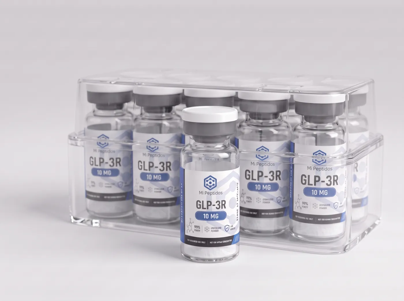 GLP-3R 10 mg, caja de 10 viales