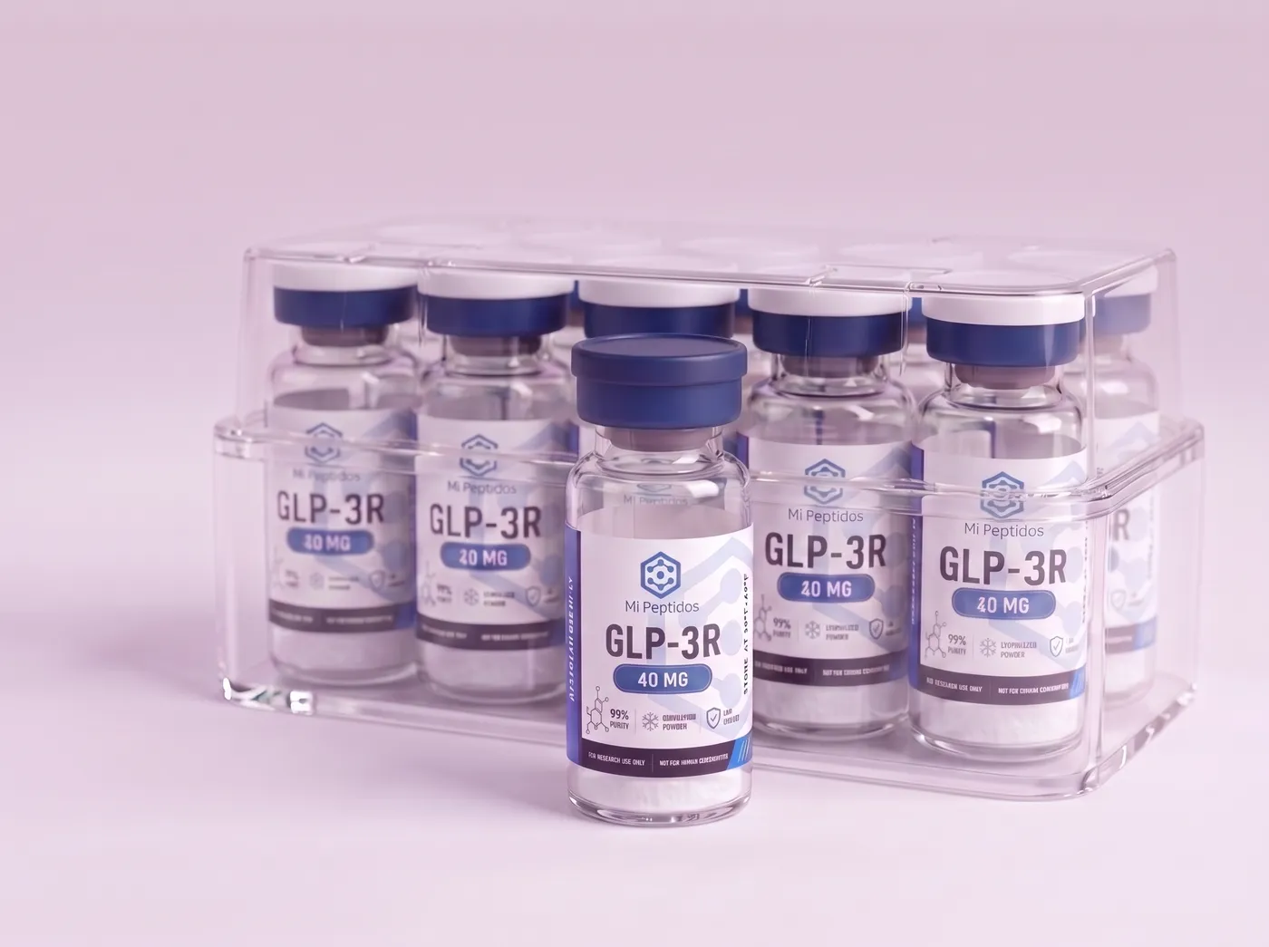 GLP-3R 40 mg, caja de 10 viales