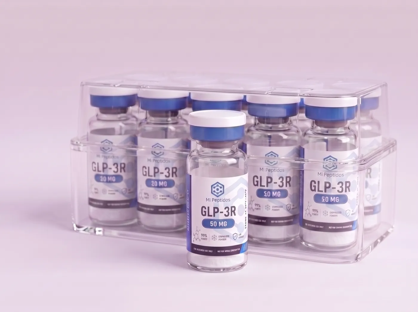 GLP-3R 50 mg, caja de 10 viales