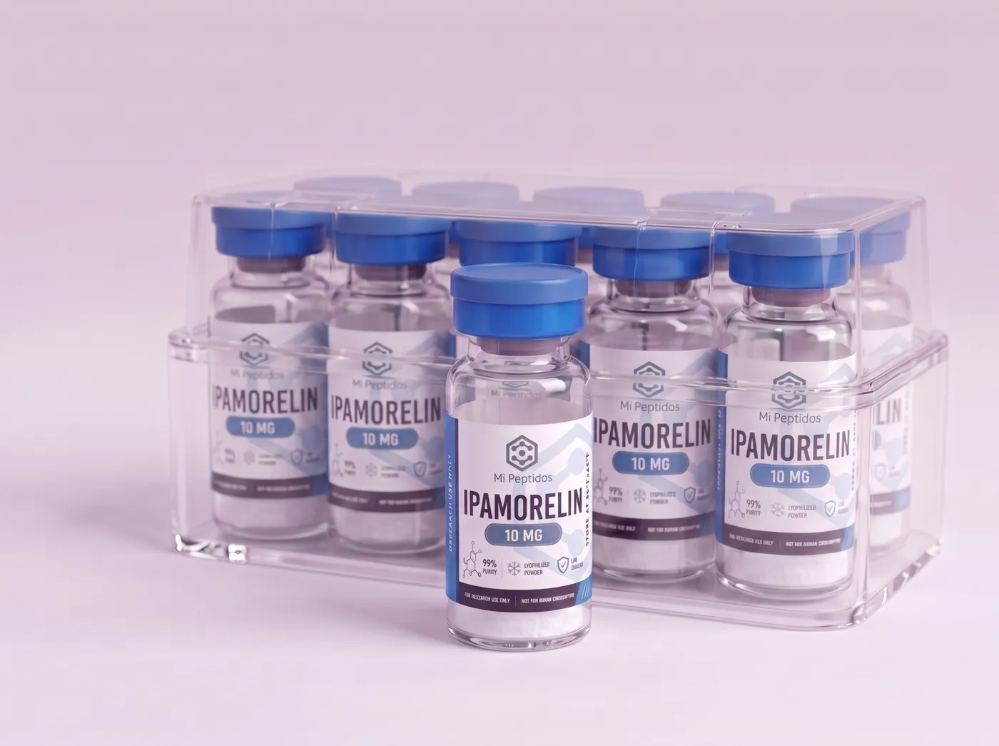 Ipamorelin 10 mg, box of 10 vials