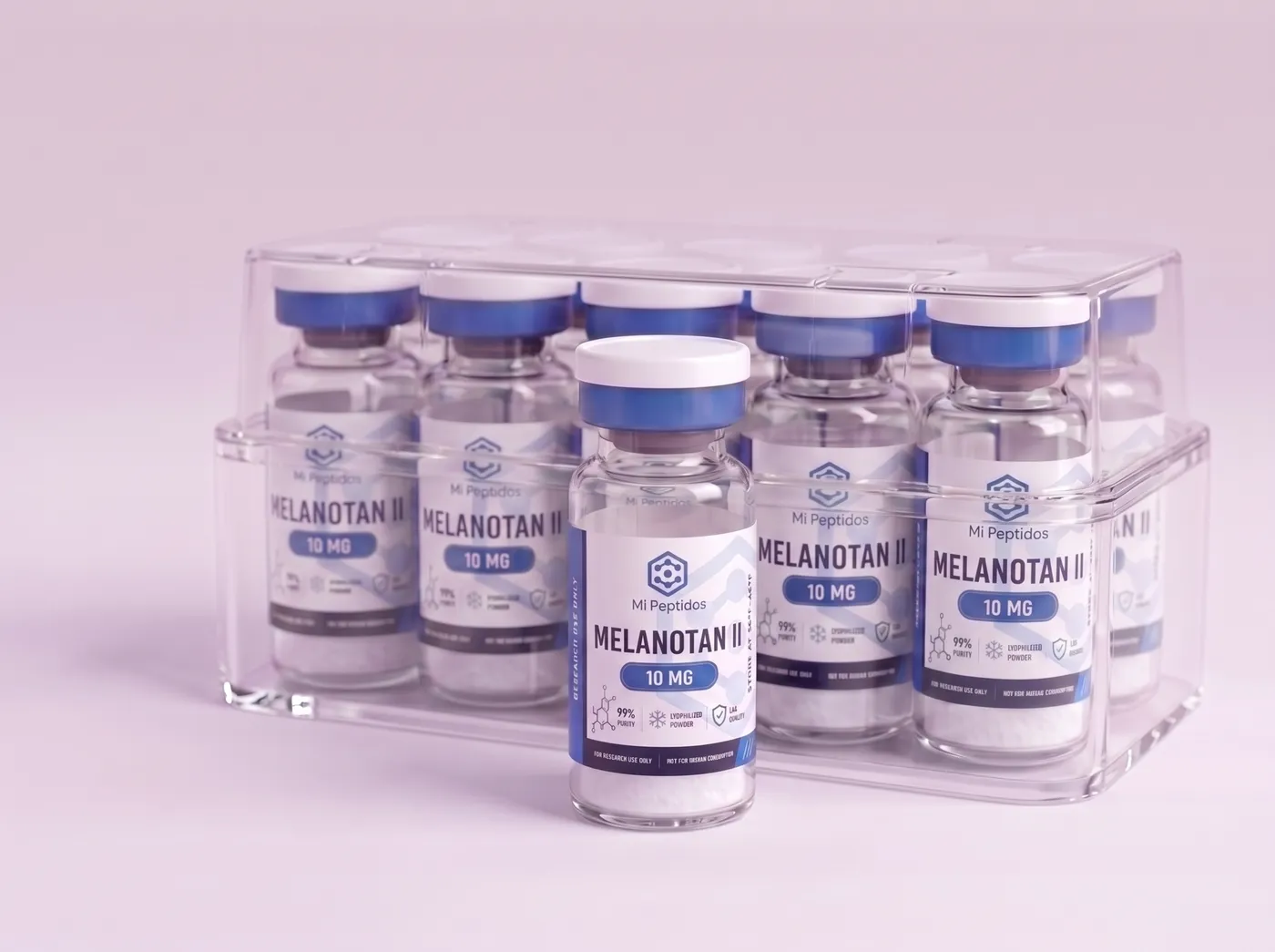 Melanotan II 10 mg, caja de 10 viales
