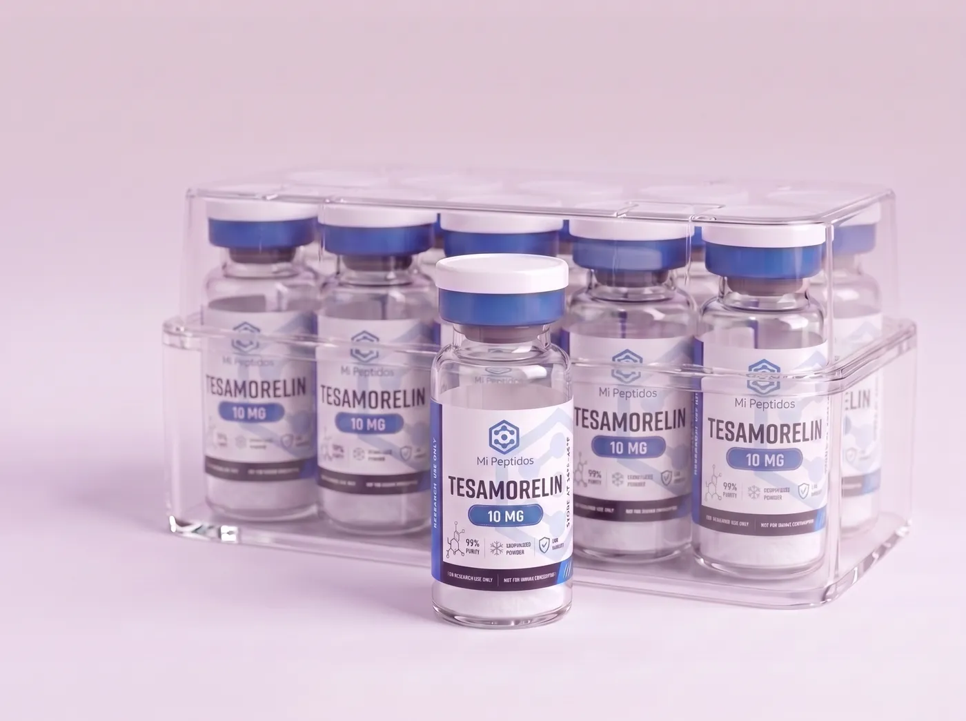 Tesamorelin 10 mg, caja de 10 viales